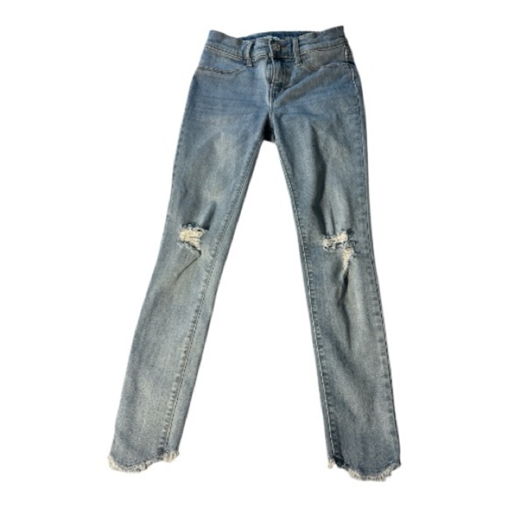 Old Navy Ballerina Jeggings Girls Light Blue Distressed Jeans